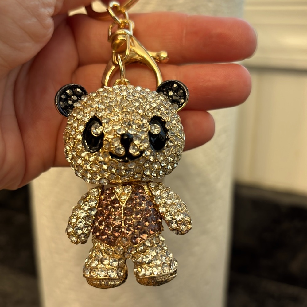 Jeweled keychain bear